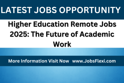 Higher Education Remote Jobs 2025