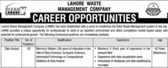 Lahore Waste Management Company (LWMC) 2025