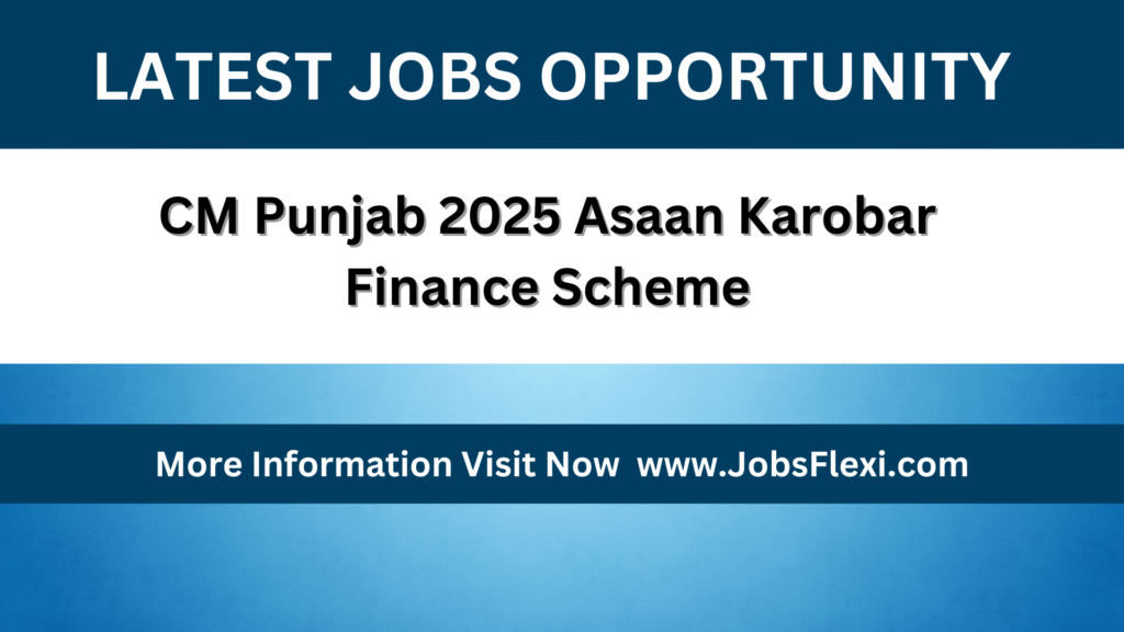 CM Punjab 2025 Asaan Karobar Finance Scheme