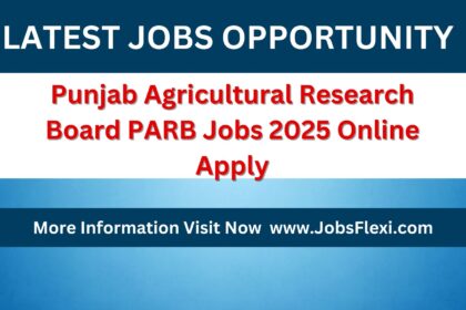 Punjab Agricultural Research Board PARB Jobs 2025