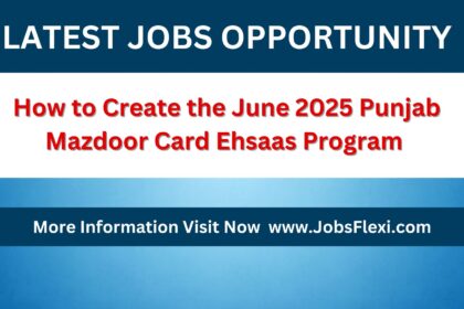 How to Create the June 2025 Punjab Mazdoor Card Ehsaas Program