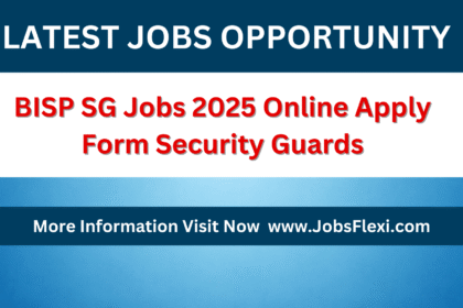 BISP SG Jobs 2025 Online Apply