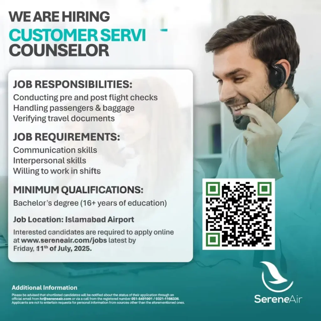 Serene Airline Jobs 2025 Online Apply